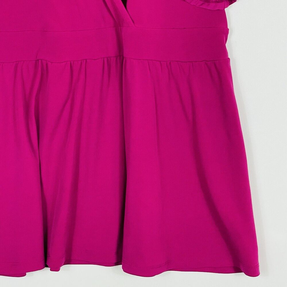 Torrid Fuchsia Flutter Sleeve Top - image 3